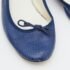 Repetto Blue Croc Embossed Leather Bow Ballet Flats Size 40 - Image 7