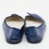 Repetto Blue Croc Embossed Leather Bow Ballet Flats Size 40 - Image 5