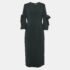 Roksanda Ilincic Black Crepe Flared Bow Detail Sleeve Midi Dress L