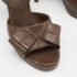 Saint Laurent Brown Leather Y-Bow Platform Sandals Size 37.5 - Image 7