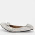 Salvatore Ferragamo Silver Suede Ballet Flats Size 38