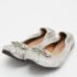 Salvatore Ferragamo Silver Suede Ballet Flats Size 38 - Image 2