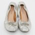Salvatore Ferragamo Silver Suede Ballet Flats Size 38 - Image 3