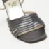 Salvatore Ferragamo Grey Leather Strappy Wedge Sandals Size 36.5 - Image 8