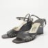 Salvatore Ferragamo Grey Leather Strappy Wedge Sandals Size 36.5 - Image 2