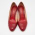 Sergio Rossi Red Eel Leather Round-Toe Pumps Size 39 - Image 3