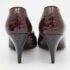 Sergio Rossi Burgundy Croc Embossed Patent Leather Pumps Size 36.5 - Image 5