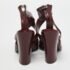 Sergio Rossi Burgundy Leather Cross Ankle Strap Pumps Size 38.5 - Image 5