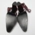 Sergio Rossi Burgundy Leather Cross Ankle Strap Pumps Size 38.5 - Image 6