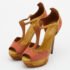 Sergio Rossi Tri Color Suede Ankle Strap Platform Sandals Size 38.5 - Image 2