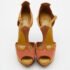 Sergio Rossi Tri Color Suede Ankle Strap Platform Sandals Size 38.5 - Image 3