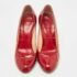 Sergio Rossi Dark Red Patent Eel Leather Round Toe Pumps Size 40.5 - Image 3