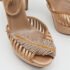 Sergio Rossi Light Brown Satin Crystal Embellished Ankle Strap Sandals Size 35.5 - Image 7