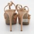 Sergio Rossi Light Brown Satin Crystal Embellished Ankle Strap Sandals Size 35.5 - Image 5