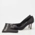 Sergio Rossi Black Satin Crystal Embellished Cap Toe Pumps Size 39 - Image 9