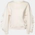 Stella McCartney Cream Cotton Knit Flounce trim Sweatshirt S