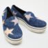 Stella McCartney Blue Denim and Leather Binx Star Platform Slip On Sneakers Size 38 - Image 4