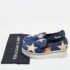 Stella McCartney Blue Denim and Leather Binx Star Platform Slip On Sneakers Size 38 - Image 9