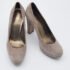 Stuart Weitzman Grey Suede Block Heel Pumps Size 37.5 - Image 4