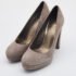 Stuart Weitzman Grey Suede Block Heel Pumps Size 37.5 - Image 2