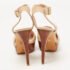 Stuart Weitzman Beige Leather Ankle Strap Platform Sandals Size 39 - Image 5
