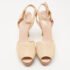 Stuart Weitzman Beige Leather Ankle Strap Platform Sandals Size 39 - Image 3