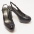 Stuart Weitzman Black Leather Platform Slingback Pumps Size 36 - Image 4