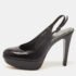 Stuart Weitzman Black Leather Platform Slingback Pumps Size 36