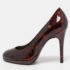 Stuart Weitzman Brown Leopard Print Patent Leather Pumps Size 35.5