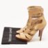 Stuart Weitzman Beige Leather Chain Strappy Cage Sandals Size 38 - Image 9