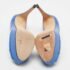 Stuart Weitzman Blue Leather Peep Toe Platform Pumps Size 37 - Image 6