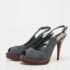 Stuart Weitzman Blue Denim Peep Toe Platform Slingback Sandals Size 40 - Image 2