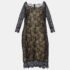 Tadashi Shoji Black Lace Long Sleeve Sheath Dress L