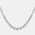 13.00 cts Round Brilliant Cut 18k White Gold Lab Grown Diamonds Graduating Necklace
