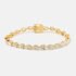 7.6 cts Pear Brilliant 18k Yellow Gold Lab Grown Diamonds Bracelet