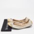 Tod's Beige/Yellow Patent Leather and Suede Cap Toe Scrunch Ballet Flats Size 38.5 - Image 9