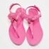 Tod's Pink Rubber Studded Tassel Thong Flat Sandals Size 38 - Image 3