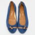 Tod's Blue/Tan Leather Tassel Ballet Flats Size 36.5 - Image 3
