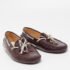 Tod's Burgundy Leather Bow Slip On Loafers Size 36.5 - Image 4