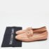 Tod's Peach Leather Double T Slip On Penny Loafers Size 37.5 - Image 9