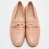 Tod's Peach Leather Double T Slip On Penny Loafers Size 37.5 - Image 3