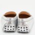 Tod's Silver Croc Embossed Leather Loafers Size 35.5 - Image 5