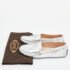Tod's Silver Croc Embossed Leather Loafers Size 35.5 - Image 9