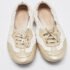 Tod's White/Gold Leather Gomma Lace Up Loafers Size 36 - Image 3