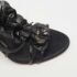 Tory Burch Black Leather Blossom Floral Embellished Sandals Size 38 - Image 7