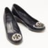 Tory Burch Navy Blue Patent Leather Wedge Pumps Size 36.5 - Image 4