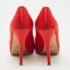 Valentino Red Pleated Satin Peep Toe Pumps Size 39 - Image 5