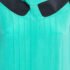 Victoria Victoria Beckham Green/Navy Blue Silk Pleated Mini Dress M - Image 3