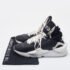 Y-3 Black/White Leather and Fabric Kaiwa Sneakers Size 40 - Image 9