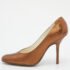 Yves Saint Laurent Metallic Brown Leather Pumps Size 40